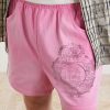 Straight-Leg Logo-Print Striped Cotton-Jersey Drawstring Shorts - CU Straight-Leg Logo-Print Striped Cotton-Jersey Drawstring Shorts - CU