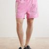 Straight-Leg Logo-Print Striped Cotton-Jersey Drawstring Shorts - FR Straight-Leg Logo-Print Striped Cotton-Jersey Drawstring Shorts - FR