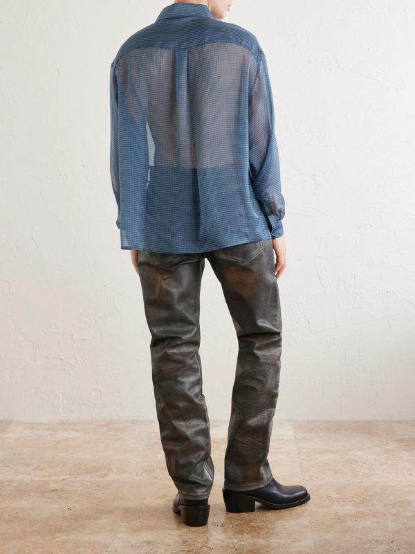 Printed Silk-Chiffon Shirt - BK Printed Silk-Chiffon Shirt - BK