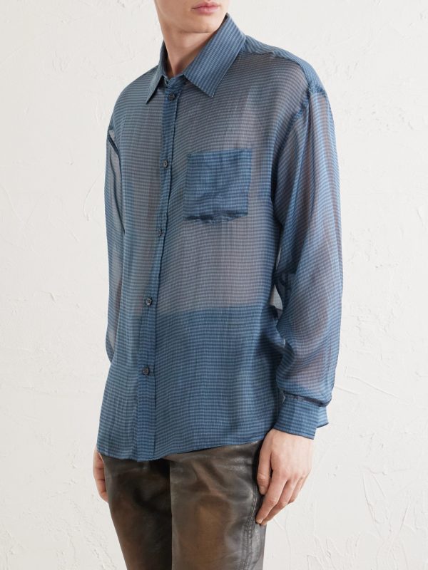 Printed Silk-Chiffon Shirt - FR Printed Silk-Chiffon Shirt - FR