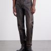 Moto Straight-Leg Leather Trousers - FR Moto Straight-Leg Leather Trousers - FR