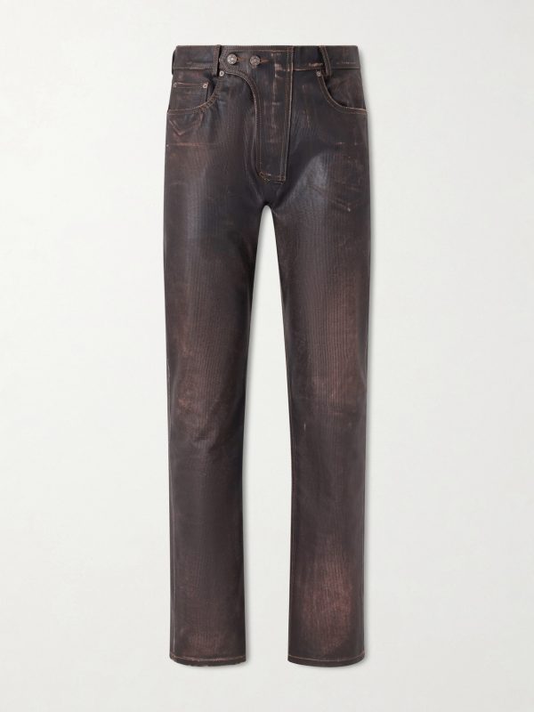 Moto Straight-Leg Leather Trousers Moto Straight-Leg Leather Trousers