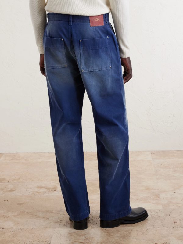 Straight-Leg Double-Knee Jeans - BK Straight-Leg Double-Knee Jeans - BK