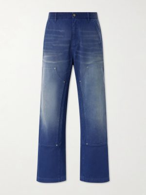 Straight-Leg Double-Knee Jeans