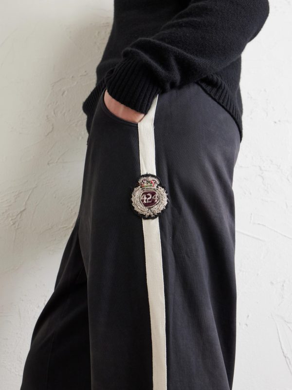 Straight-Leg Distressed Striped Cotton-Jersey Sweatpants - CU