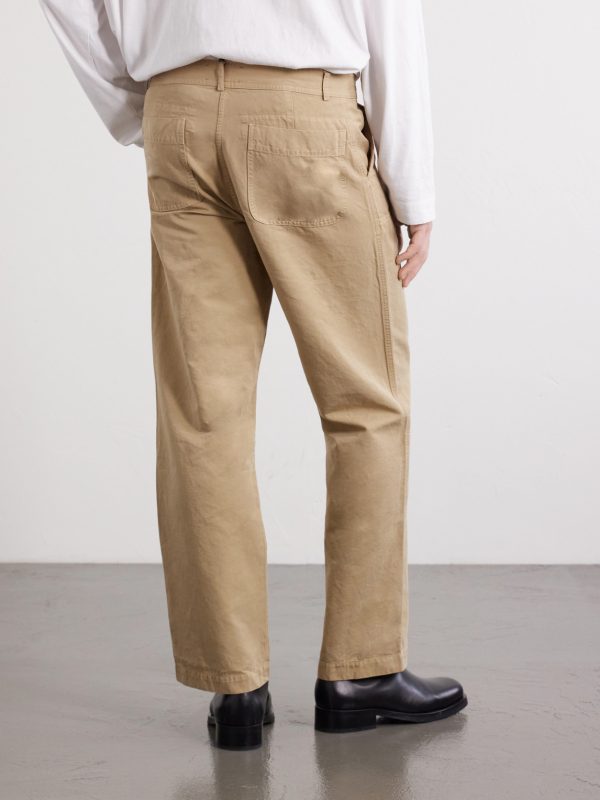 Straight-Leg Cotton and Linen-Blend Trousers - BK Straight-Leg Cotton and Linen-Blend Trousers - BK