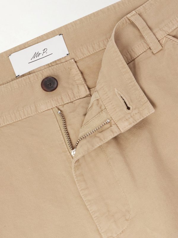 Straight-Leg Cotton and Linen-Blend Trousers - E1 Straight-Leg Cotton and Linen-Blend Trousers - E1