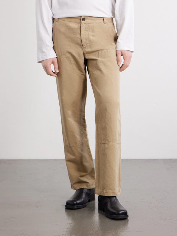 Straight-Leg Cotton and Linen-Blend Trousers - FR Straight-Leg Cotton and Linen-Blend Trousers - FR