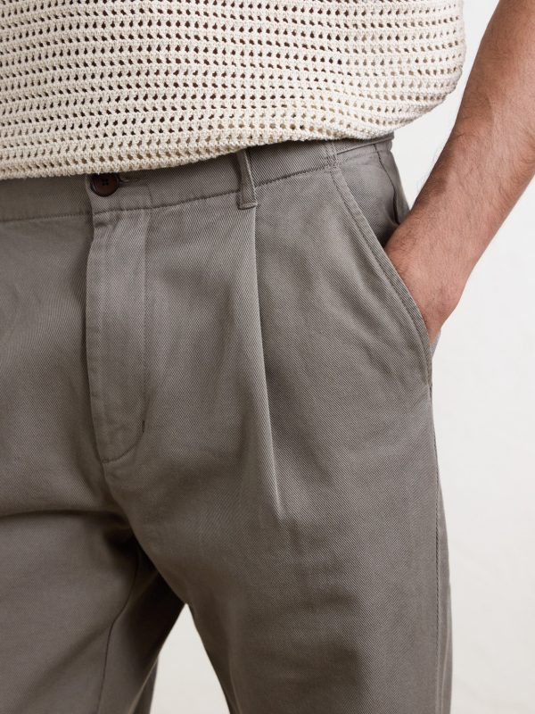 Daniel Tapered Pleated Cotton-Canvas Trousers - CU Daniel Tapered Pleated Cotton-Canvas Trousers - CU
