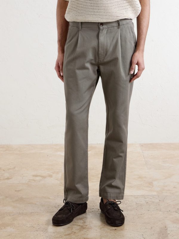 Daniel Tapered Pleated Cotton-Canvas Trousers - FR Daniel Tapered Pleated Cotton-Canvas Trousers - FR