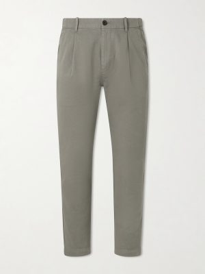 Daniel Tapered Pleated Cotton-Canvas Trousers Daniel Tapered Pleated Cotton-Canvas Trousers
