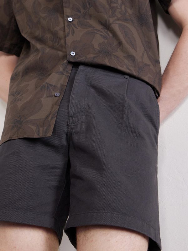 Wide-Leg Pleated Cotton-Canvas Shorts - CU Wide-Leg Pleated Cotton-Canvas Shorts - CU