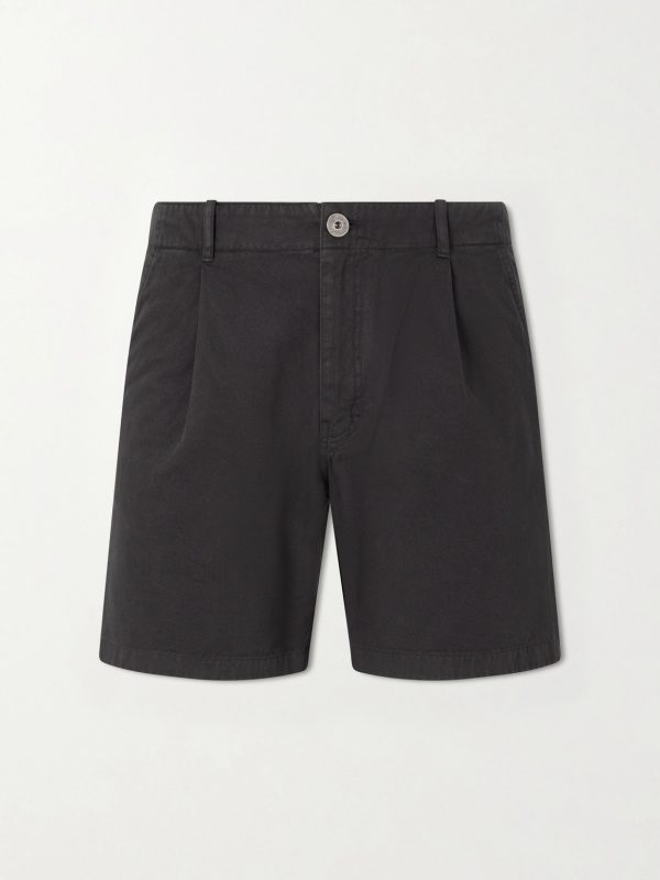 Wide-Leg Pleated Cotton-Canvas Shorts Wide-Leg Pleated Cotton-Canvas Shorts