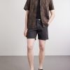 Wide-Leg Pleated Cotton-Canvas Shorts - OU Wide-Leg Pleated Cotton-Canvas Shorts - OU