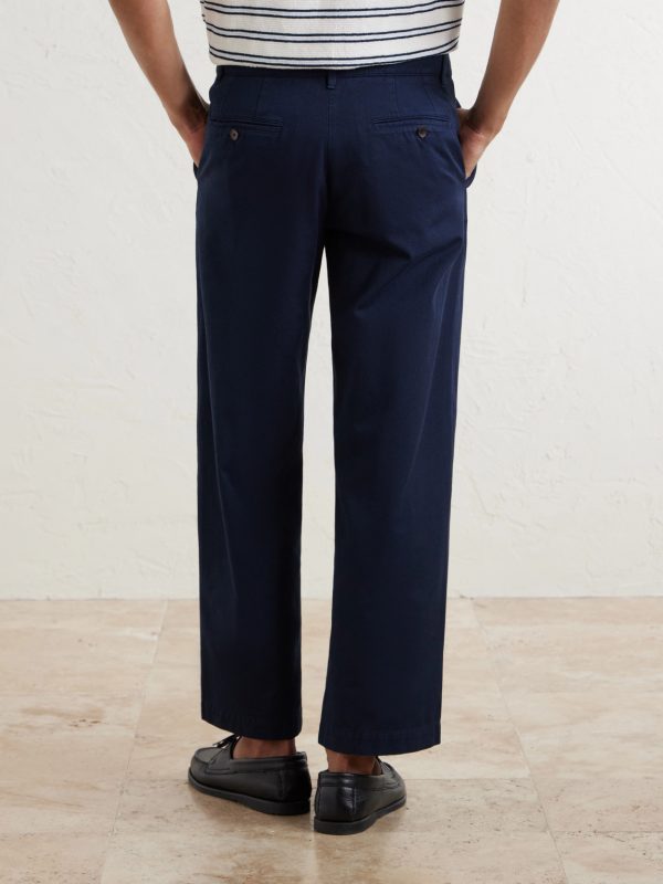 Barrel-Leg Cotton-Twill Trousers - BK