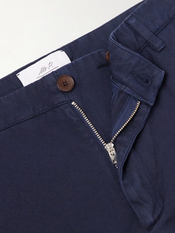 Barrel-Leg Cotton-Twill Trousers - E1