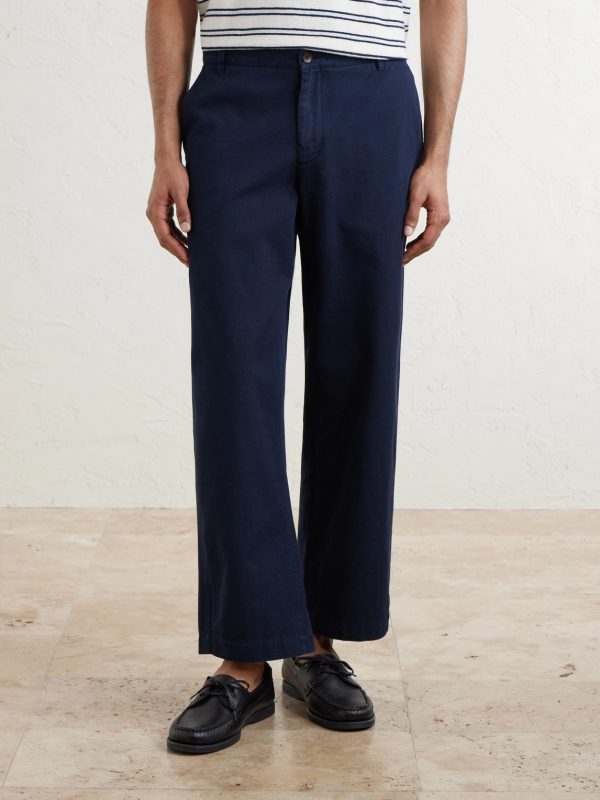 Barrel-Leg Cotton-Twill Trousers - FR