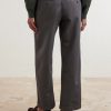 Barrel-Leg Cotton-Twill Trousers - BK Barrel-Leg Cotton-Twill Trousers - BK