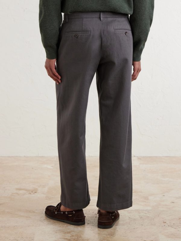 Barrel-Leg Cotton-Twill Trousers - BK Barrel-Leg Cotton-Twill Trousers - BK
