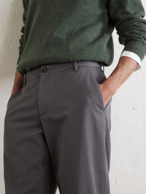 Barrel-Leg Cotton-Twill Trousers - CU Barrel-Leg Cotton-Twill Trousers - CU
