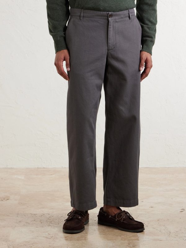 Barrel-Leg Cotton-Twill Trousers - FR Barrel-Leg Cotton-Twill Trousers - FR