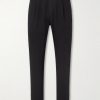 Daniel Tapered Pleated Cotton-Canvas Trousers