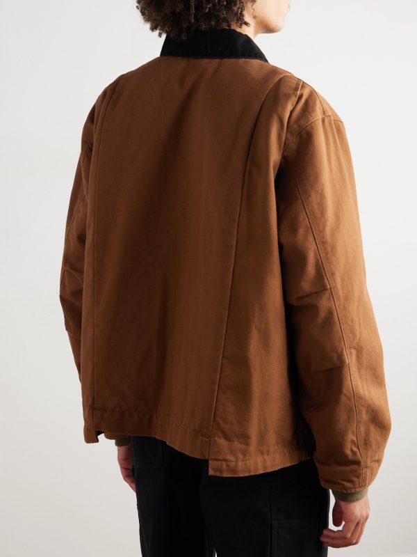 + Carhartt WIP Cotton Corduroy-Trimmed Panelled Cotton-Canvas Jacket - BK + Carhartt WIP Cotton Corduroy-Trimmed Panelled Cotton-Canvas Jacket - BK