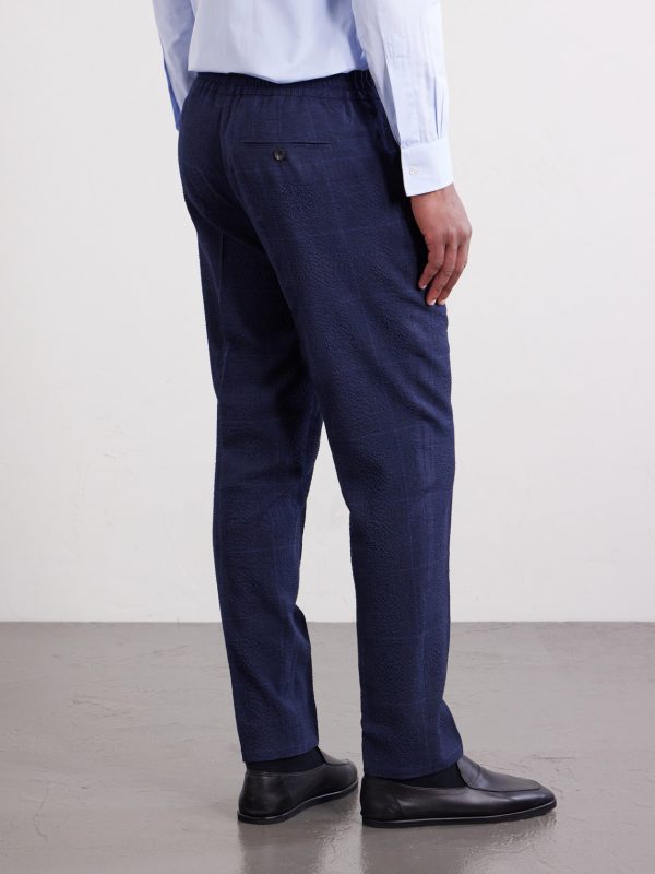 Slim-Fit Tapered Checked Wool-Blend Suit Trousers - BK Slim-Fit Tapered Checked Wool-Blend Suit Trousers - BK