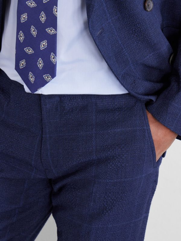Slim-Fit Tapered Checked Wool-Blend Suit Trousers - CU Slim-Fit Tapered Checked Wool-Blend Suit Trousers - CU