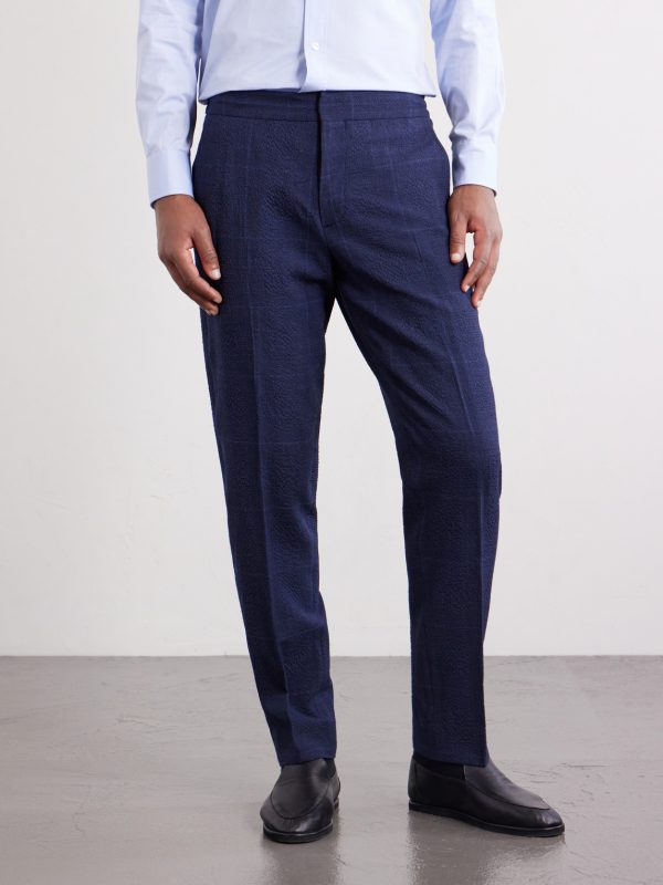 Slim-Fit Tapered Checked Wool-Blend Suit Trousers - FR Slim-Fit Tapered Checked Wool-Blend Suit Trousers - FR