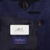 Double-Breasted Checked Wool-Blend Suit Jacket - E1