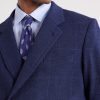 Double-Breasted Checked Wool-Blend Suit Jacket - E2