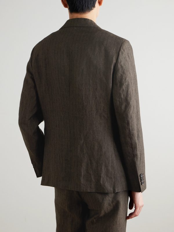 Striped Linen Suit Jacket - BK