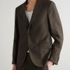 Striped Linen Suit Jacket - FR