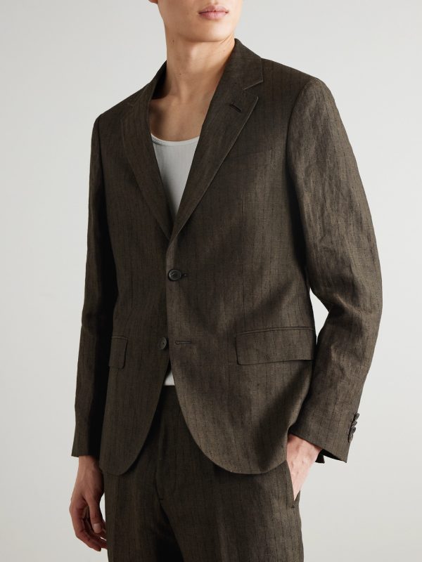 Striped Linen Suit Jacket - FR