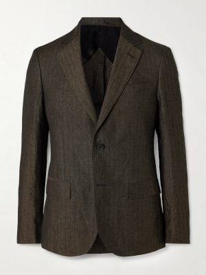 Striped Linen Suit Jacket Striped Linen Suit Jacket