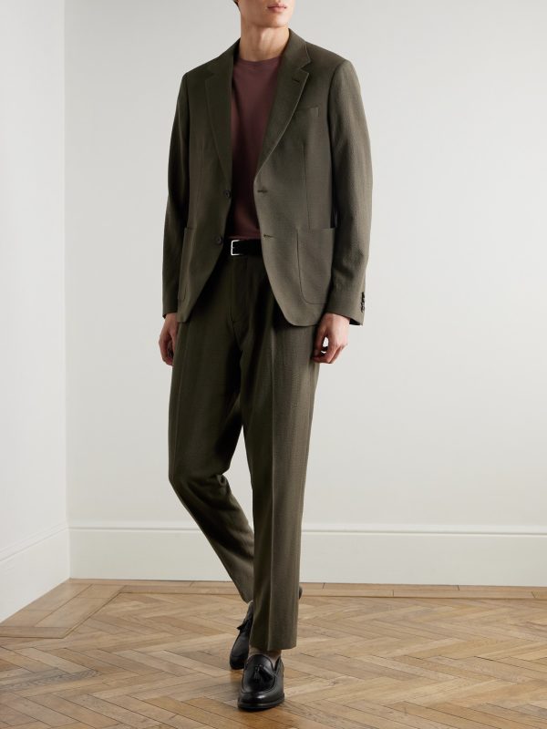 Wool-Blend Seersucker Suit Jacket - OU Wool-Blend Seersucker Suit Jacket - OU
