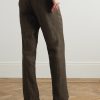 Straight-Leg Striped Linen Suit Trousers - BK Straight-Leg Striped Linen Suit Trousers - BK