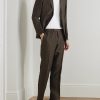 Straight-Leg Striped Linen Suit Trousers - OU Straight-Leg Striped Linen Suit Trousers - OU