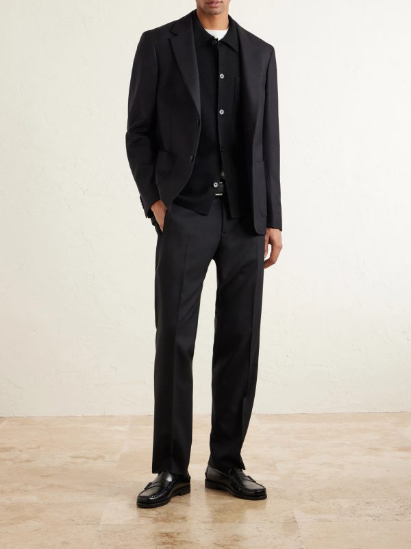 Mike Straight-Leg Grain de Poudre Wool Suit Trousers - OU Mike Straight-Leg Grain de Poudre Wool Suit Trousers - OU