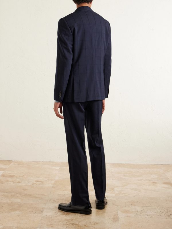 Checked Wool-Blend Suit Jacket - BK