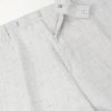 Linen Delave Check Slim Suit Trousers - E1