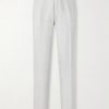 Linen Delave Check Slim Suit Trousers
