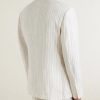 Pinstriped Linen Suit Jacket - BK Pinstriped Linen Suit Jacket - BK