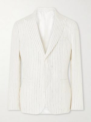Pinstriped Linen Suit Jacket Pinstriped Linen Suit Jacket