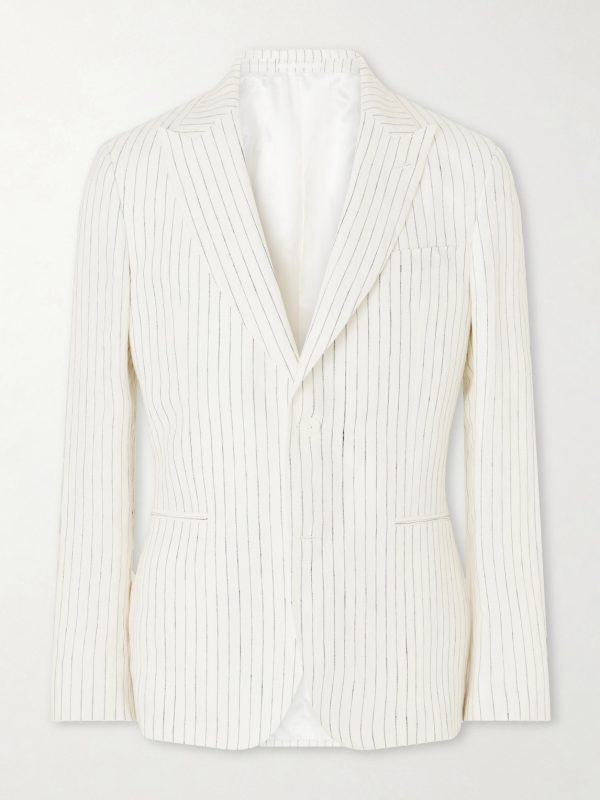 Pinstriped Linen Suit Jacket Pinstriped Linen Suit Jacket
