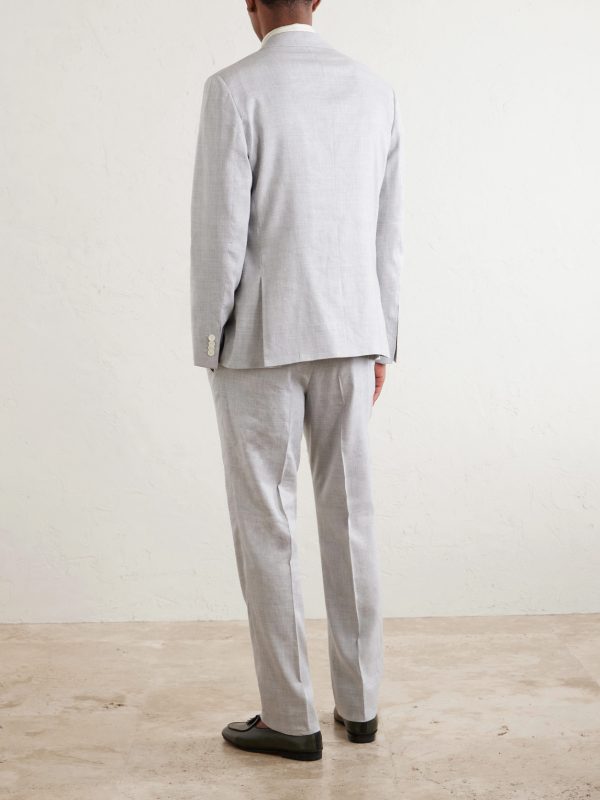 Wool and Linen-Blend Suit Jacket - BK Wool and Linen-Blend Suit Jacket - BK