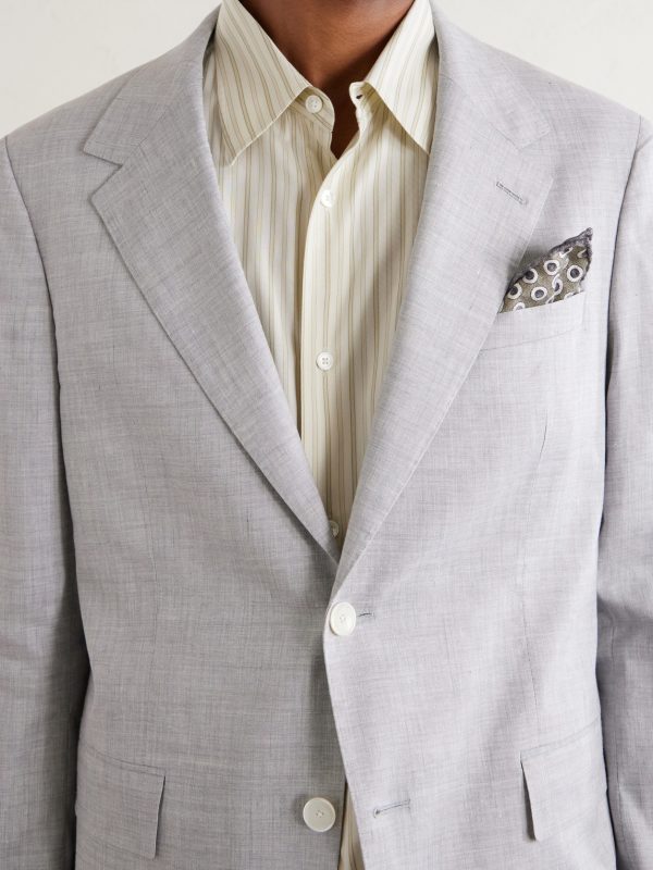 Wool and Linen-Blend Suit Jacket - CU Wool and Linen-Blend Suit Jacket - CU