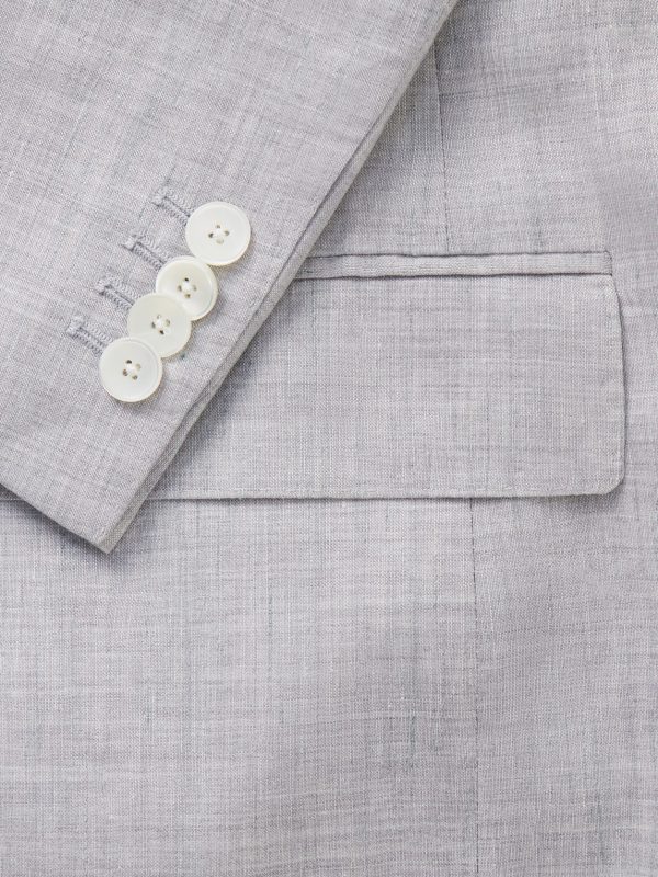 Wool and Linen-Blend Suit Jacket - E1 Wool and Linen-Blend Suit Jacket - E1