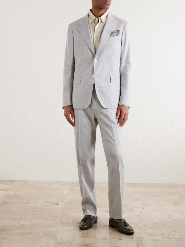 Wool and Linen-Blend Suit Jacket - OU Wool and Linen-Blend Suit Jacket - OU